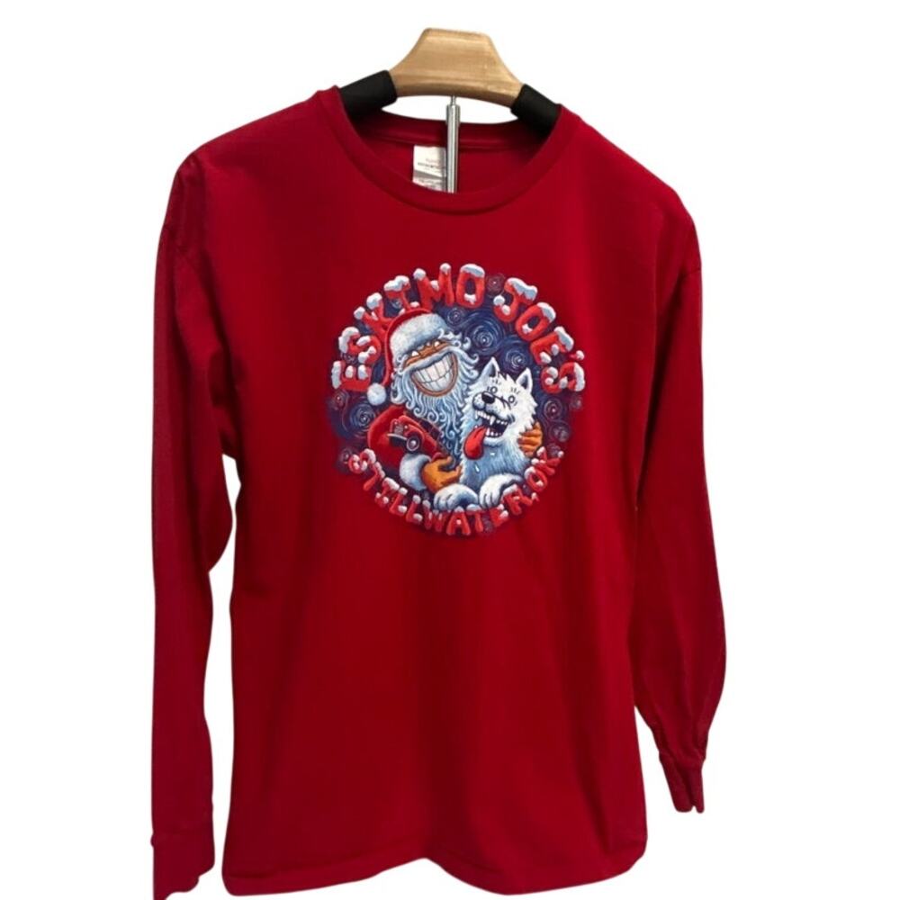 Vintage Y2K Eskimo Joes red long sleeve Christmas tshirt Youth xl 18-20